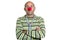 Actor clown posing clown nose and tie