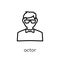Actor icon. Trendy modern flat linear vector Actor icon on white
