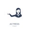 actress icon. Trendy flat vector actress icon on white background from Cinema collection
