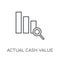 Actual Cash Value linear icon. Modern outline Actual Cash Value