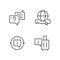 Actual information for customers pixel perfect linear icons set