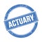 ACTUARY text on blue grungy round stamp