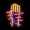 acupuncture hands neon glow icon illustration