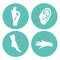 Acupuncture health therapy icon