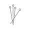 Acupuncture icon. Element of Spa for mobile concept and web apps icon. Outline, thin line icon for website design and development