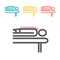 Acupuncture line icon. Vector sign for web graphics.