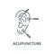 Acupuncture vector line icon, outline concept, linear sign