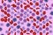 Acute myeloid leukemia (AML) cells in blood flow - microscopic view 3d illustration