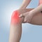 Acute pain in a woman knee.