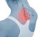 Acute pain in a woman neck