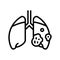 acute respiratory distress syndrome line icon vector illustration