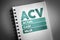 ACV - Actual Cash Value acronym on notepad, business concept background