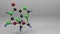 Acyclovir molecule 3D illustration.