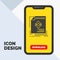 ad, advertisement, leaflet, magazine, page Glyph Icon in Mobile for Download Page. Yellow Background