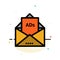 Ad, Advertising, Email, Letter, Mail Abstract Flat Color Icon Template