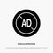 Ad, Blocker, Ad Blocker, Digital solid Glyph Icon vector