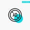 Ad, Blocker, Ad Blocker, Digital turquoise highlight circle point Vector icon