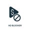 Ad Blocker icon. Simple element from content marketing collection. Creative Ad Blocker icon for web design, templates,