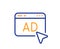 Ad line icon. Online offer sign. Vector