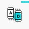 Ad, Marketing, Online, Tablet turquoise highlight circle point Vector icon