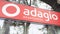 Adagio logo brand and sign text in entrance city aparthotel facade hotel signboard