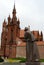 The Adam Mickiewicz monument and the Church of St. Anne in Vilnius.