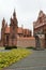 The Adam Mickiewicz monument and the Church of St. Anne in Vilnius.