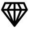 Adamant, crystal Bold Vector Icon which can be easily edited or modified