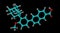 Adapalene molecular structure isolated on black