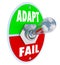 Adapt Vs Fail Words Toggle Switch Success Life Career Change