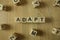 Adapt word from wooden blocks