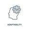 Adaptability icon. Line style element from life skills collection. Thin Adaptability icon for templates, infographics and more
