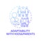 Adaptability with kids and parents blue gradient concept icon
