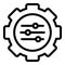Adaptation cog icon, outline style
