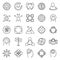 Adaptation icons set outline vector. Change adapt