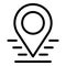 Adaptation location icon, outline style