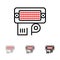 Adapter, Connection, Data, Input Bold and thin black line icon set