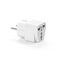 Adapter for sockets. Close up. Isolated on a white background