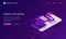 Adaptive interface design isometric landing page