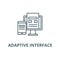 Adaptive interface line icon, vector. Adaptive interface outline sign, concept symbol, flat illustration