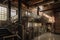 adaptive reuse project with industrial theme, featuring exposed brick and pipes