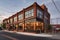 adaptive reuse project transforming an old warehouse into a modern retail space