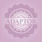 Adaptor realistic pink emblem. Conceptual design. EPS10
