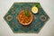 Adasi, Persian Lentil Stew on the gray background