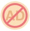 Adblock Isolated Vector icon that can be easily edit or modified