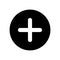 Add button black glyph ui icon