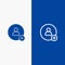 Add, Contact, Twitter Line and Glyph Solid icon Blue banner Line and Glyph Solid icon Blue banner