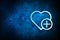 Add favorite heart icon abstract blue background illustration design