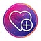 Add favorite heart icon creative trendy colorful round button illustration