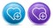 Add favorite heart icon sleek soft round button set illustration